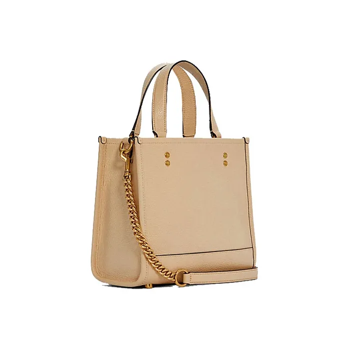 COACH Jennifer Collaboration Leather Tote Bag Shopping Bag Crossbody Handbag Small Size Women's Beige Yellow-1