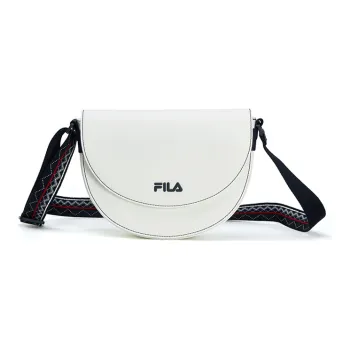 FILA PU Saddle Bag, Shoulder Bag, Crossbody Bag Regular Unisex White