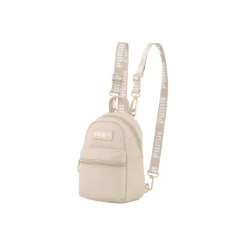 PUMA Artificial Leather Laminated Fabric Backpack Regular Women's Ecru