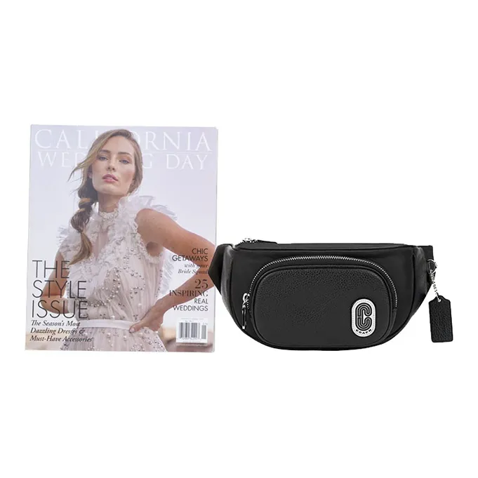 COACH Court Nylon Leather Shoulder Bag, Crossbody Bag, Fanny Pack, Sling Bag Trumpets Men's Black-4