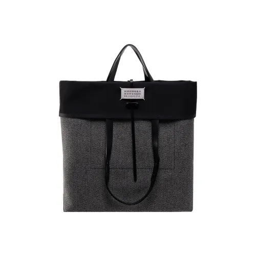 Maison Margiela Nylon Tote Foldable Handbag Shoulder Bag Men's Black