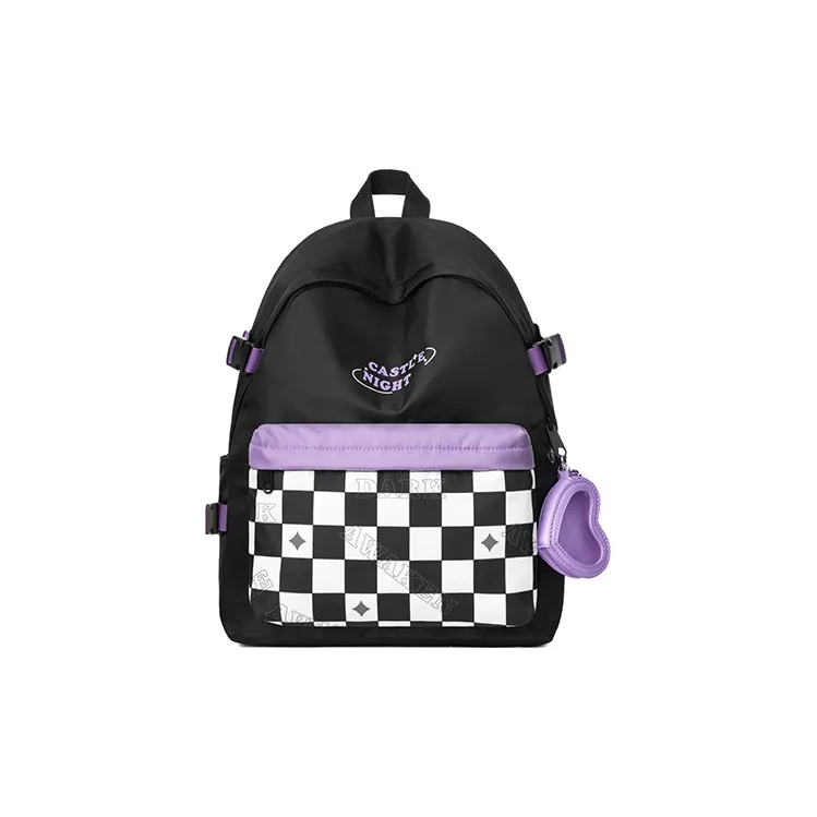 MR.ACE HOMME Nylon Fabric Backpack Regular Women's Purple Blue Black-22
