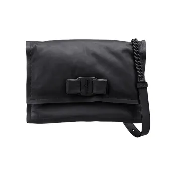 FERRAGAMO Cow Leather Pillow Bag, Crossbody Bag, Shoulder Bag Women's Black