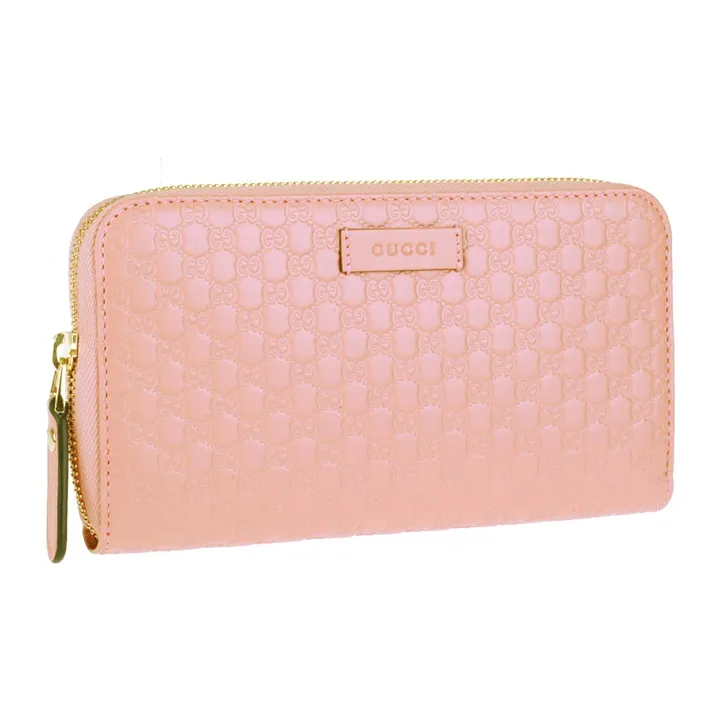 GUCCI Leather Wallet Women's Pink-3
