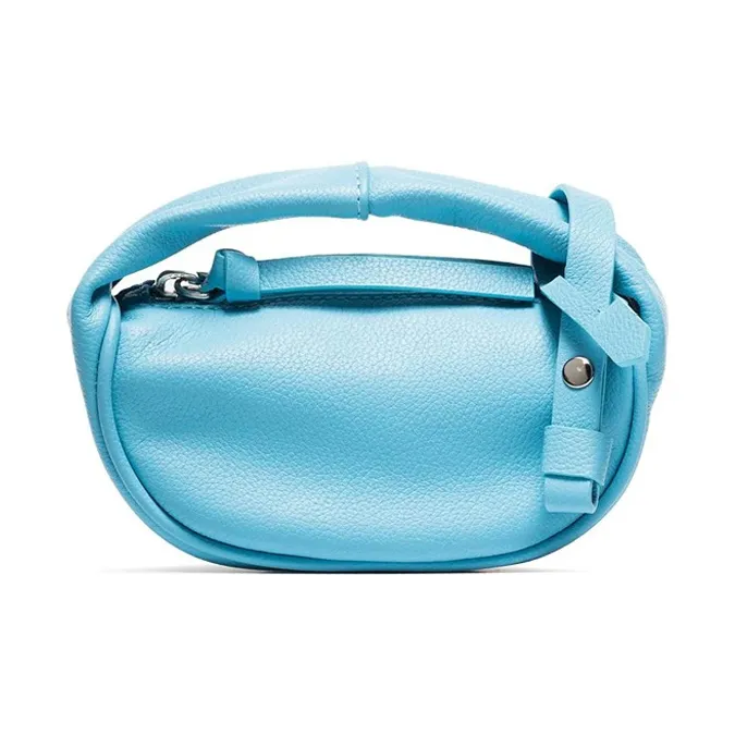 By Far Micro Cush Leather Handbag Mini Women's Blue-0