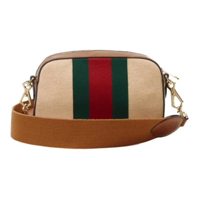 GUCCI Canvas With Leather Messenger Bag, Camera Bag, Shoulder Bag Regular Unisex Nude-1