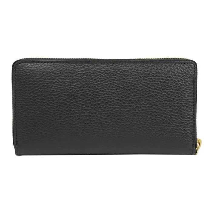 GUCCI Leather Wallets With Money Clip Women's Black-3