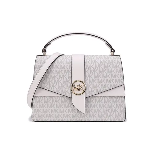 MICHAEL KORS Leather One Shoulder Handbag Medium Size Women's Vanilla White