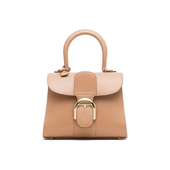Delvau Brillant Cow Leather Shoulder Bag, Crossbody Bag, Handbag Mini Women's Light Umber