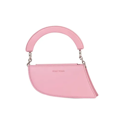 STAR TOWN Cow Leather Portable Crossbody Bag Women's Creole Pink/Andorran White/Irish Green