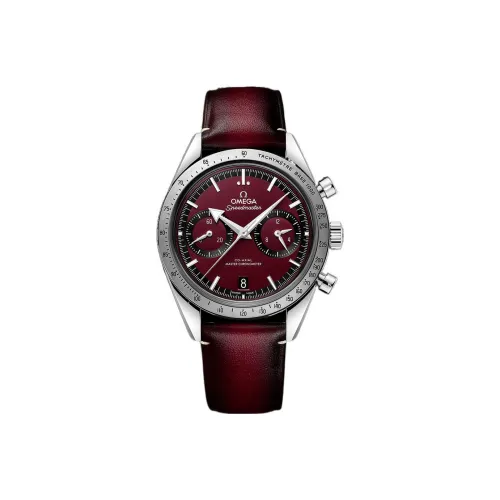 OMEGA Super Dominant Series Heritage Watch Model Manual Mechanical Movement Men's Watches Watch 40.5mm Red Watch Dial