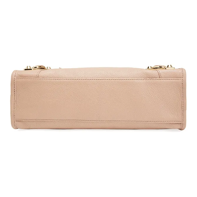Balenciaga Shiny Goatskin One Shoulder Handbag Women's Dusty Pink-3