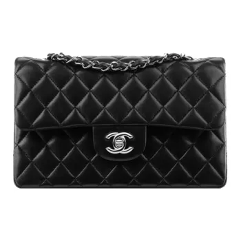 CHANEL Classic Flap CF Sheepskin Crossbody Bag, Shoulder Bag Women's Black