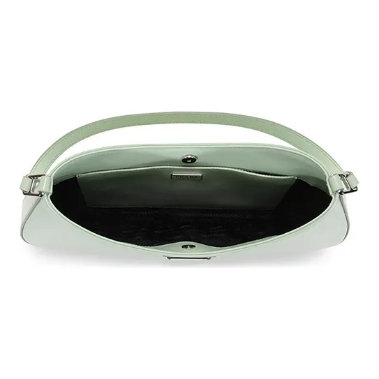 PRADA Leather Crescent Bag, Shoulder Bag, Handbag Women's Aqua Green-5