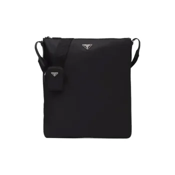 PRADA Canvas Handbag Shoulder Bag Crossbody Bag Canvas Bag Men's Black