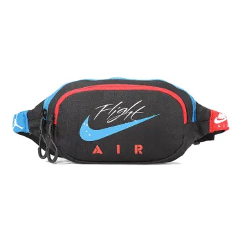 Jordan Polyester Shoulder Crossbody Bag, Fanny Pack Regular Unisex Red & Blue/Black
