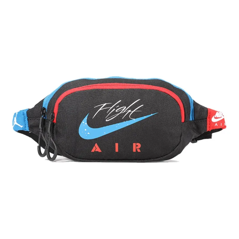 Jordan Polyester Shoulder Crossbody Bag, Fanny Pack Regular Unisex Red & Blue/Black-0