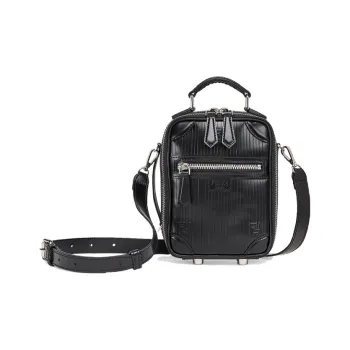 FENDI Calfskin Handbag, Shoulder Bag, Crossbody Bag Mini Men's Black