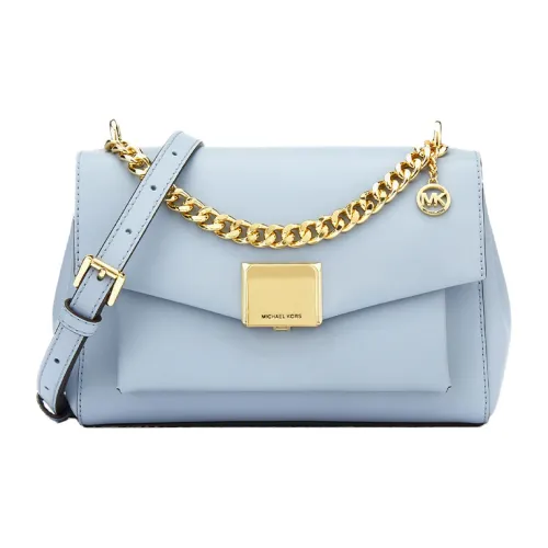 MICHAEL KORS MICHAEL KORS Luggage Collection Leather Shoulder Bag Crossbody Bag Medium Size Women's Light Blue