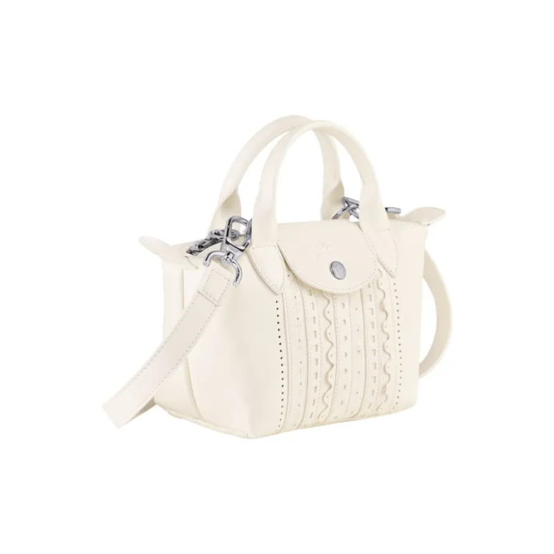 LONGCHAMP Sheepskin Dumpling Bag Big Bag Handbag Shoulder Bag Crossbody Bag Mini Women's Ivory-1