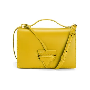LOEWE Barcelona Silk Calfskin Handbag Shoulder Bag Crossbody Bag Women's Ochre