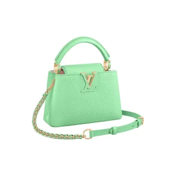 LOUIS VUITTON Capucines Taurillon Leather Shoulder Bag Crossbody Bag Handbags Mini Women's Apple Green