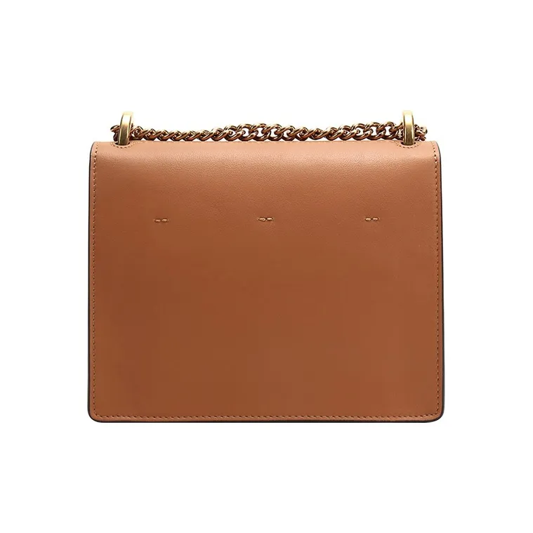 FENDI Kan U Leather Shoulder Bag Crossbody Bag Small Size Women's Brown-3