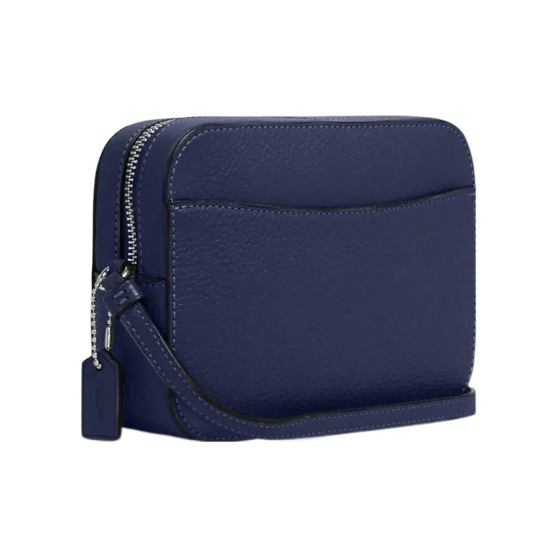 COACH Camera Leather Camera Bag, Crossbody Bag Small Size Women's Cobalt Blue-1