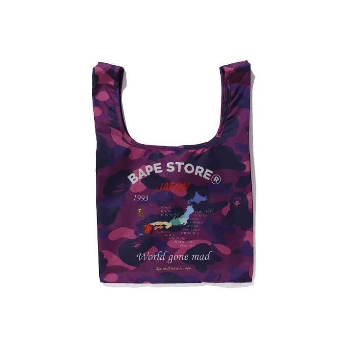A BATHING APE Bape Polyester Shopping Bag Handbag Medium Size Women's Multicolor-4