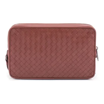 Bottega Veneta Calfskin Clutch Men's Light Pink