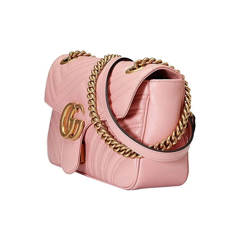 GUCCI Quilted Leather Shoulder Bag, Crossbody Bag Trumpets Women's Candy-3