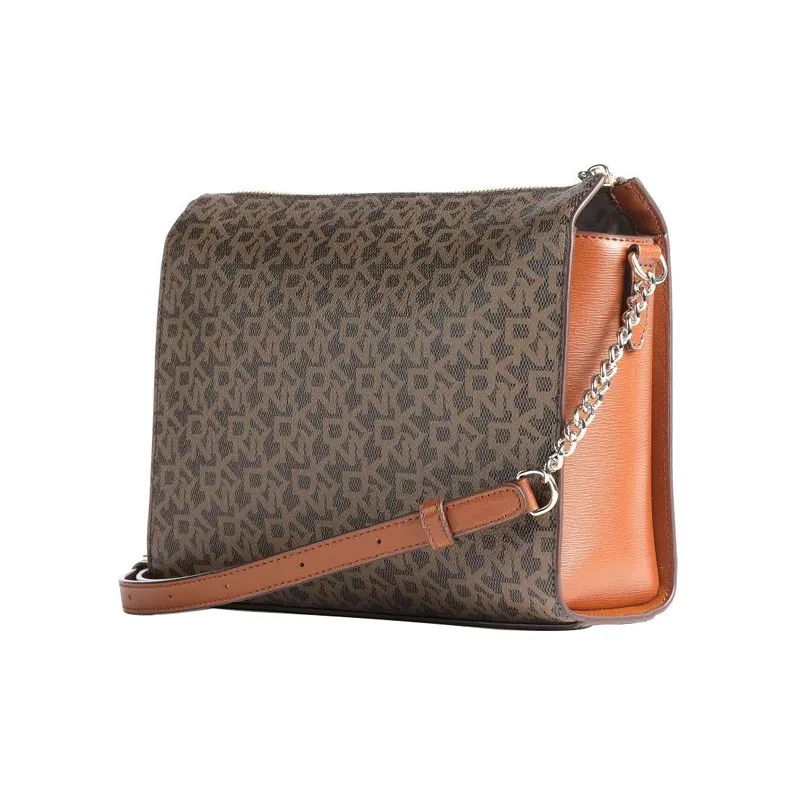 DKNY Artificial Leather Crossbody Bag, Shoulder Bag Women's Brown-1