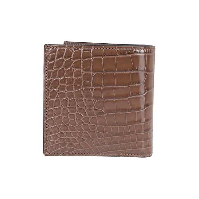 Valentino Leather Card Holder Wallet Men's Taupe-1
