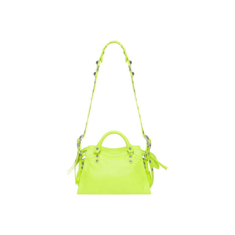 Balenciaga Fine Grained Sheepskin Shoulder Bag, Crossbody Bag Extra Small Women's Fluorescent Yellow-2