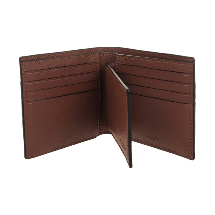 COACH 3 IN 1 Wallet Cow Leather Wallet Mini Men's Brown Multicolor-2