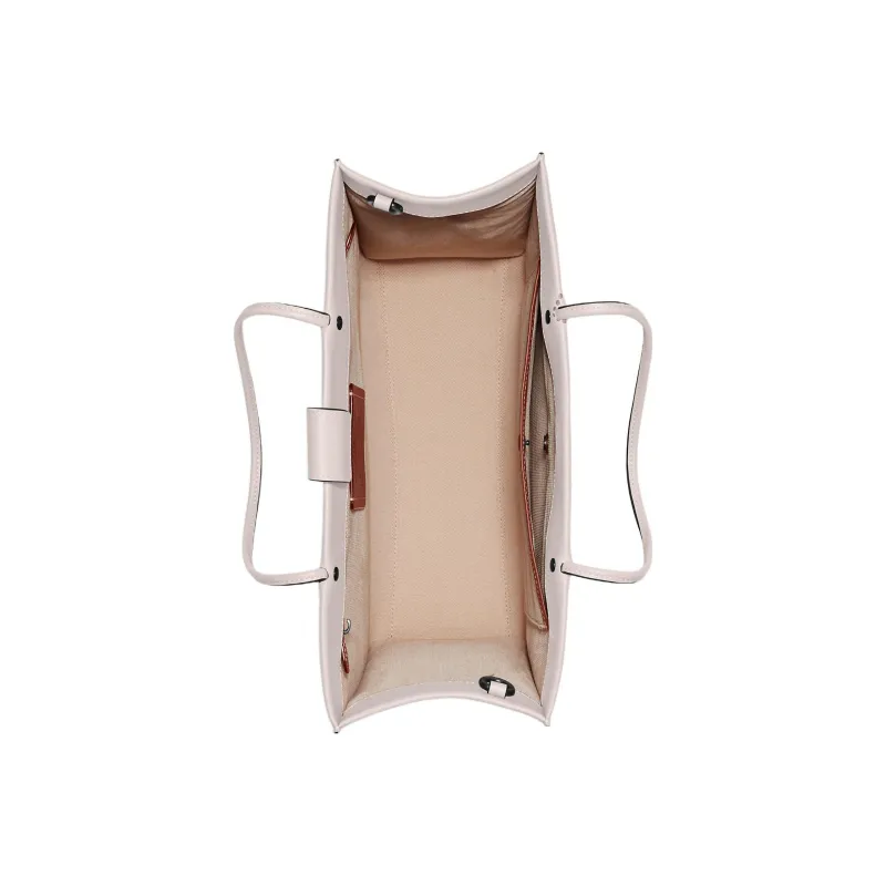 COACH Cashin Leather Tote Bag, Shopping Bag, Shoulder Bag, Handbag Tubas Women's Chalk White-2