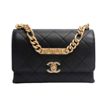 CHANEL Caviar Calfskin Shoulder Bag, Crossbody Bag Women's Black