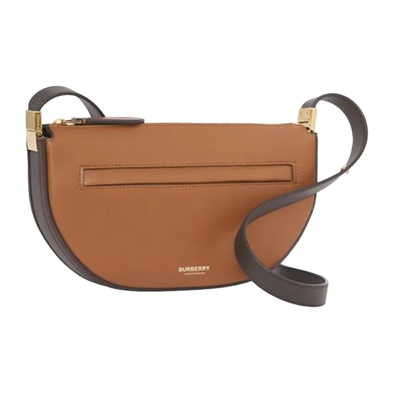 Burberry Olympia Leather Shoulder Bag Crescent Bag Handbag Shoulder Bag Crossbody Bag Mini Women's Brown-3