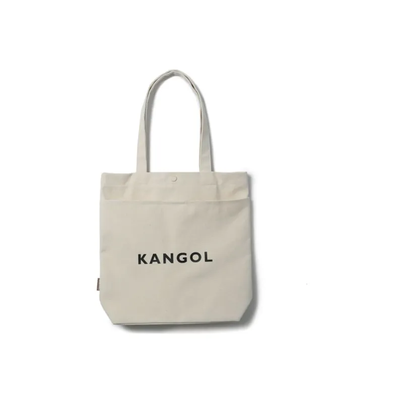 KANGOL Canvas Tote Bag Shopping Bag Handbag Regular Unisex Ecru-1