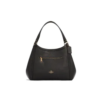 COACH Kristy Pebbled Leather Bucket Bag, Crossbody Bag, One Shoulder Handbag Tubas Women's Black