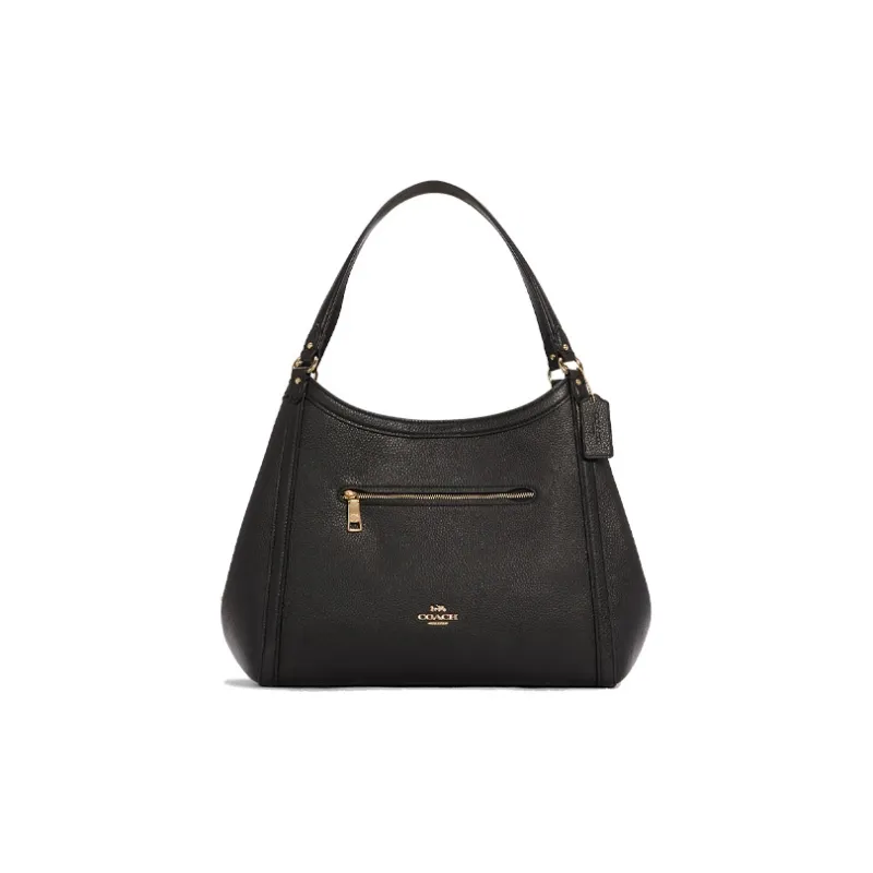 COACH Kristy Pebbled Leather Bucket Bag, Crossbody Bag, One Shoulder Handbag Tubas Women's Black-0