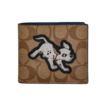 COACH Disney Collaboration 3 IN 1 Wallet Polyester Wallet Men's Brown