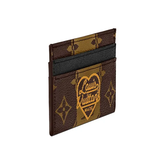 LOUIS VUITTON X Nigo Double Card Holder Monogram Stripes Brown-1