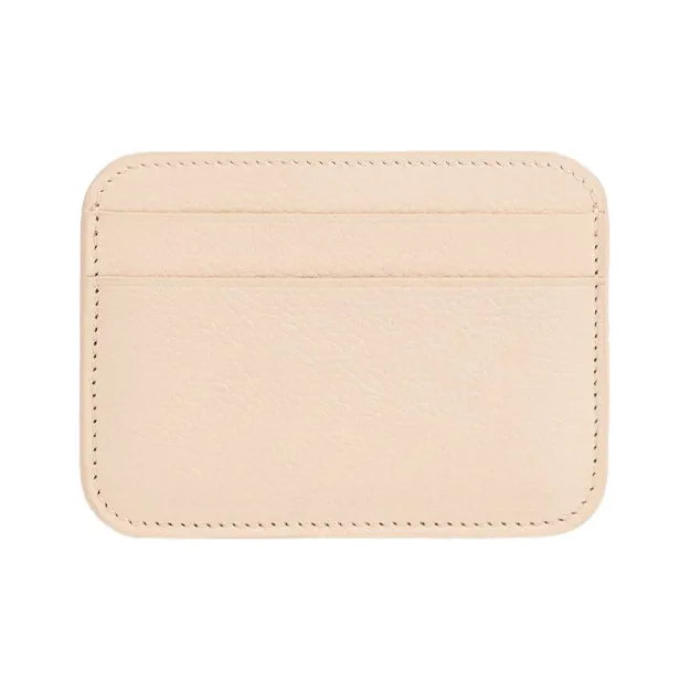 Balenciaga Grained Calfskin Card Holder Mini Women's Beige-1