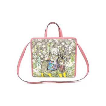 GUCCI Yuko Higuchi Collaboration Canvas With Leather Canvas With Leather Handbag, Kids' Bag Kids' Multicolor