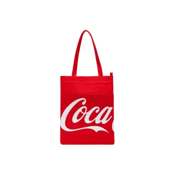 Coca-Cola Canvas Tote Bag Shopping Bag Canvas Bag Handbag Shoulder Bag Unisex Red/White