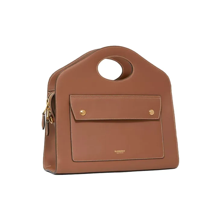 Burberry Leather Shoulder Bag, Crossbody Bag, Handbag Small Size Women's Malt Brown-1