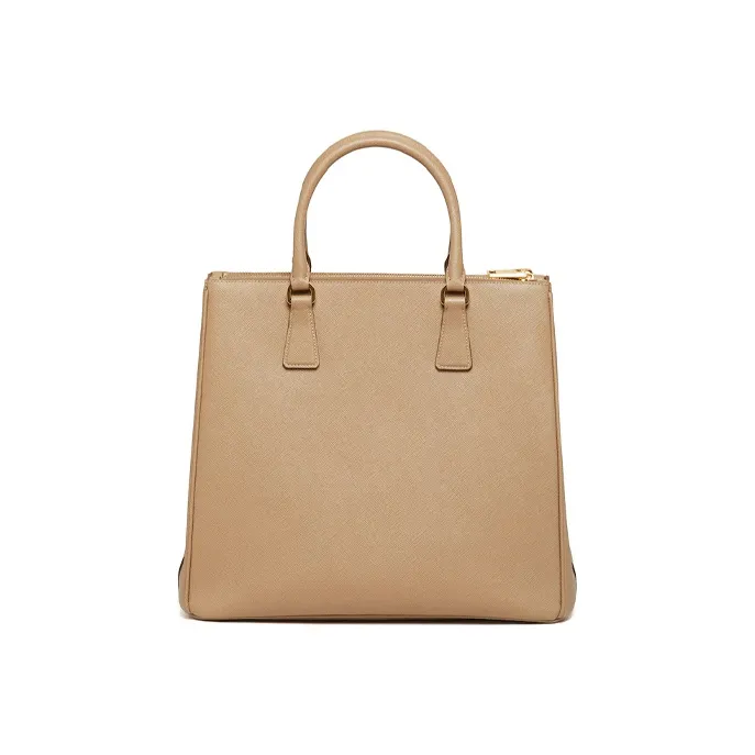 PRADA Saffiano Leather Shoulder Bag Crossbody Bag Handbags Women's Cameo Brown Beige-2