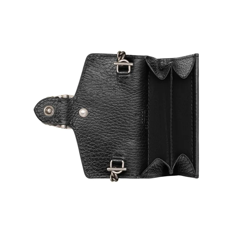 GUCCI Dionysus Leather Chain Bag, Handbag, Coin Purse, Shoulder Bag Women's Black-3