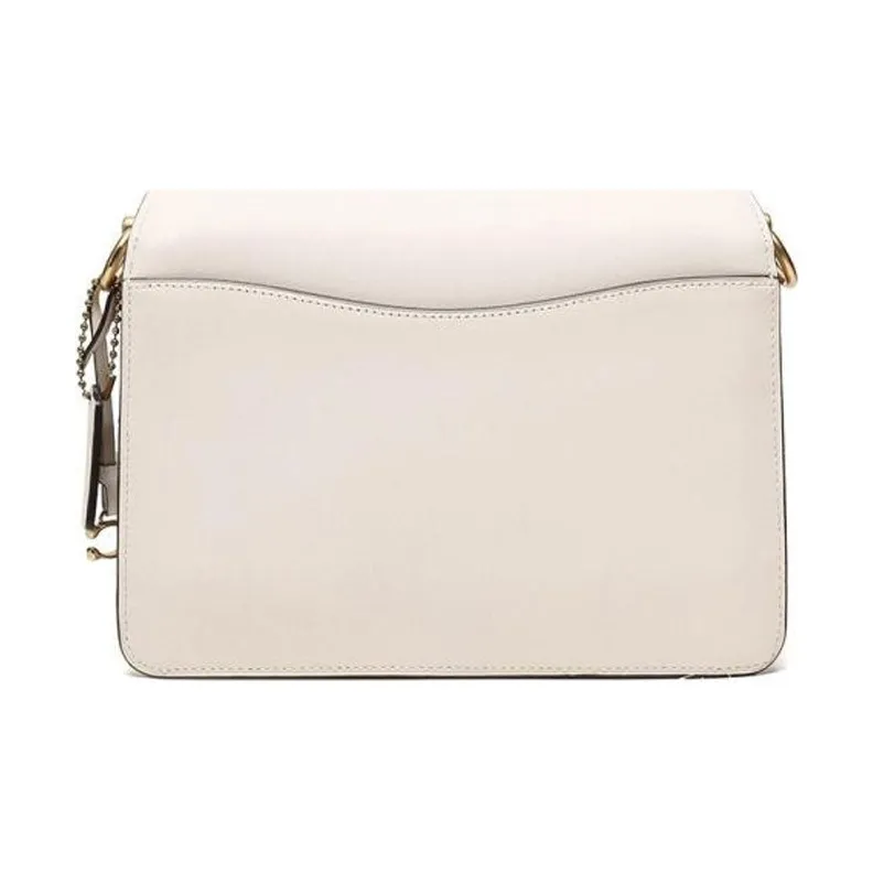 COACH Canvas With Leather One Shoulder Crossbody Chain Bag Large Size Women's White & Brown Monogram-2
